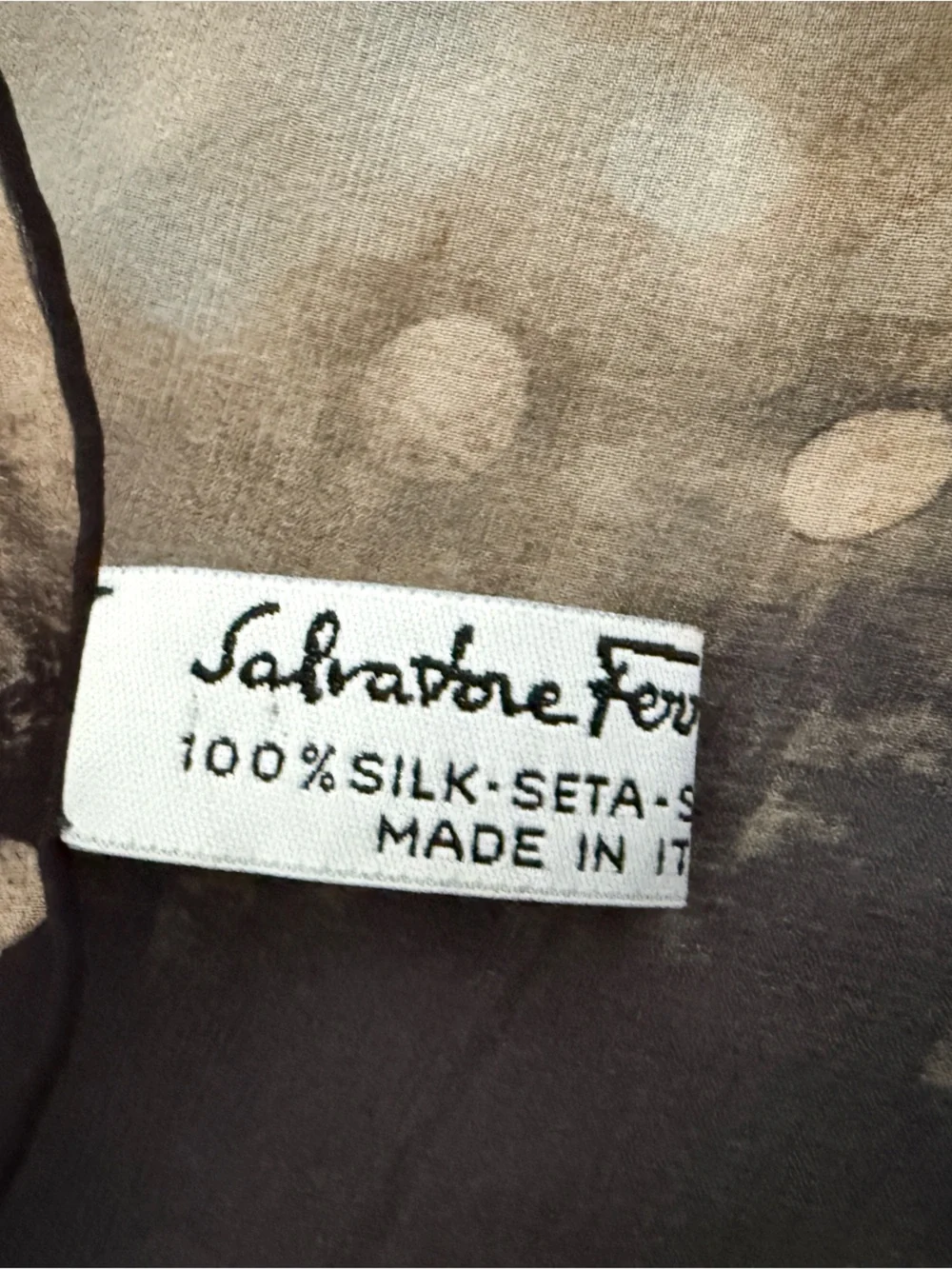 Salvatore Ferragamo Vintage Silk Scarf Zebra Print 58x16 Made In Italy Luxury